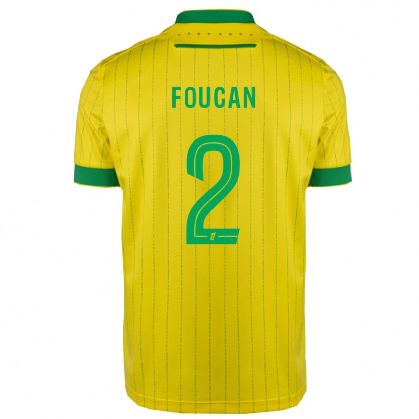 Danxen Women Jalen Foucan #2 Yellow Green Home Jersey 2025/26 T-Shirt