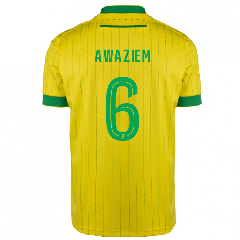 Danxen Women Chidozie Awaziem #6 Yellow Green Home Jersey 2025/26 T-Shirt