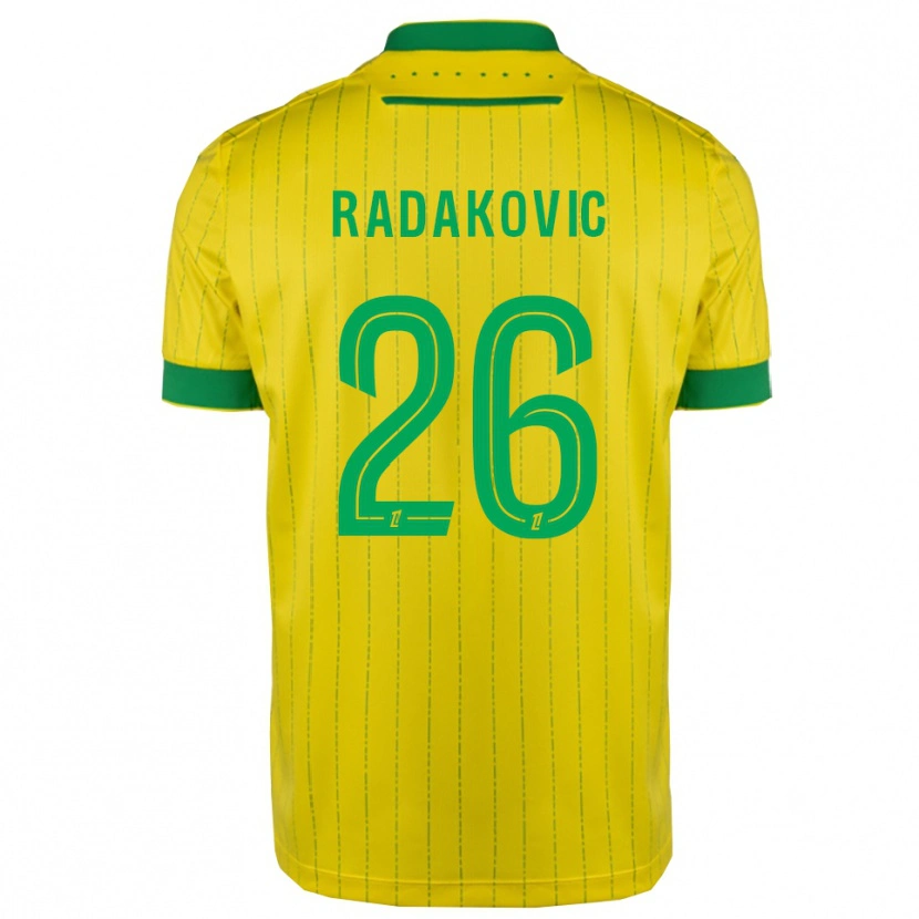 Danxen Women Uros Radakovic #26 Yellow Green Home Jersey 2025/26 T-Shirt