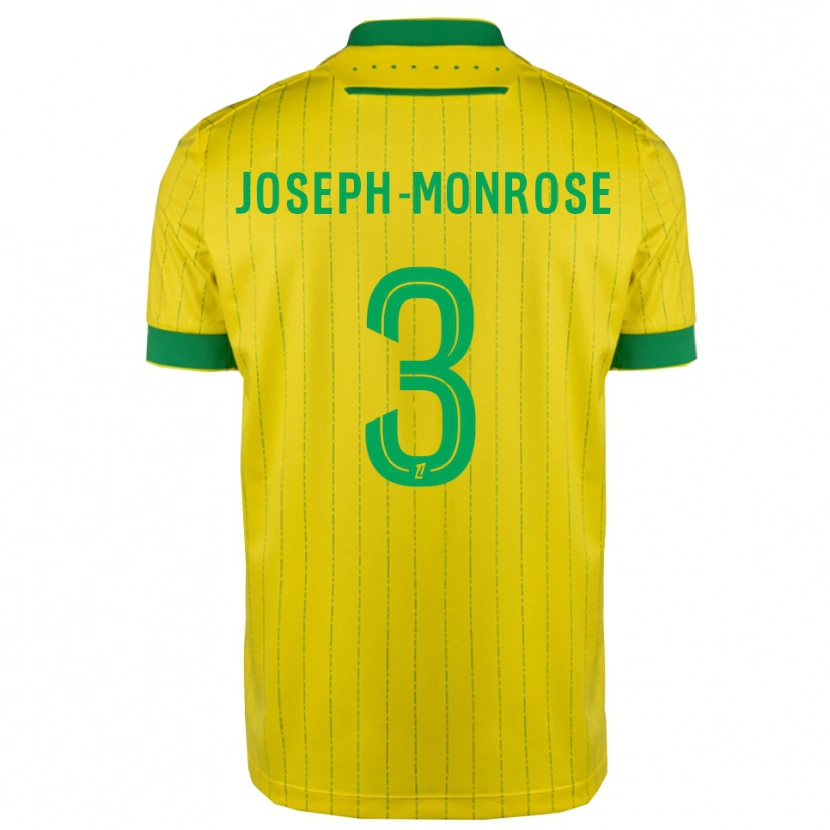 Danxen Women Florian Joseph-Monrose #3 Yellow Green Home Jersey 2025/26 T-Shirt
