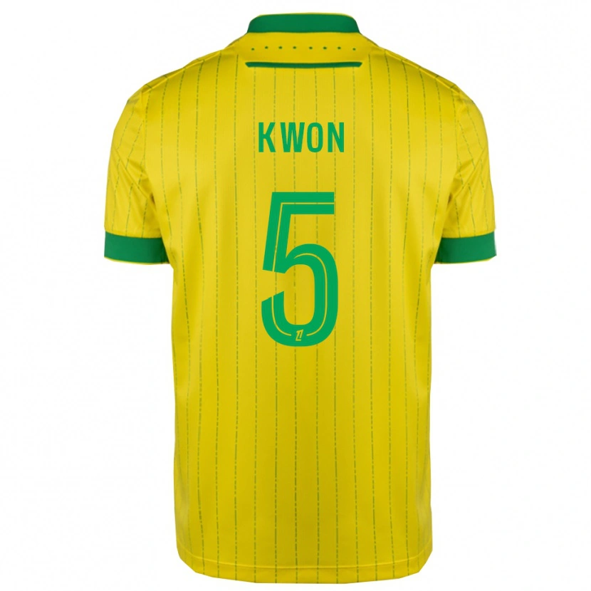 Danxen Women Hyeok-Kyu Kwon #5 Yellow Green Home Jersey 2025/26 T-Shirt