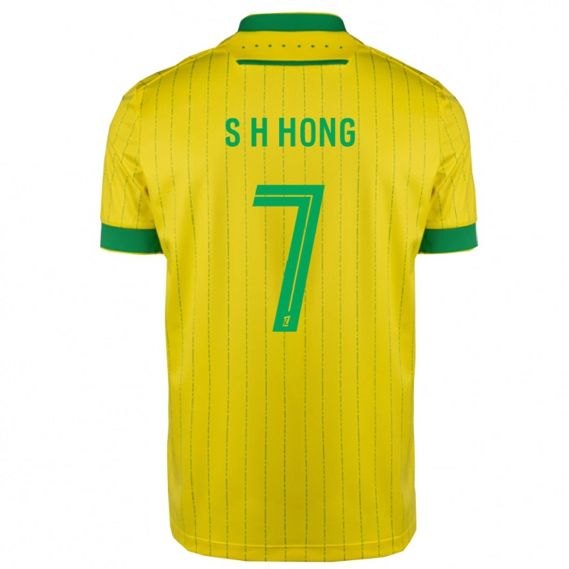 Danxen Women Hyun-Seok Hong #7 Yellow Green Home Jersey 2025/26 T-Shirt