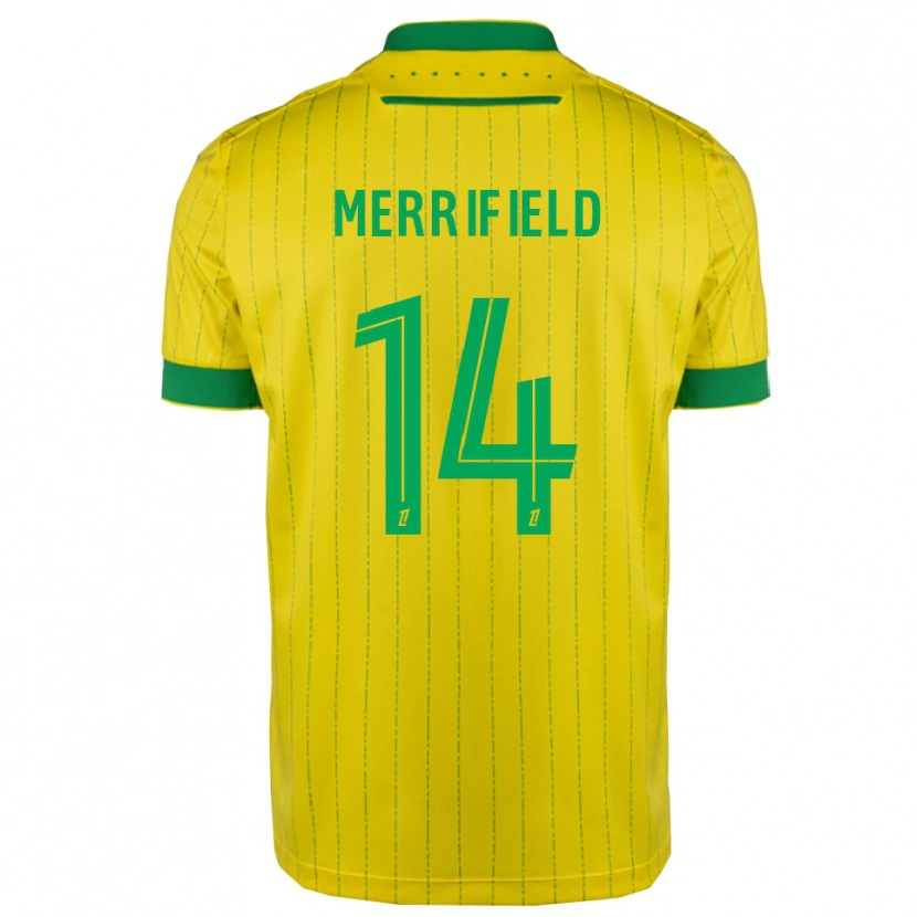 Danxen Women Loan Merrifield #14 Yellow Green Home Jersey 2025/26 T-Shirt