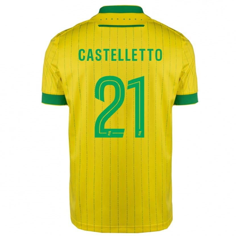 Danxen Women Jean-Charles Castelletto #21 Yellow Green Home Jersey 2025/26 T-Shirt