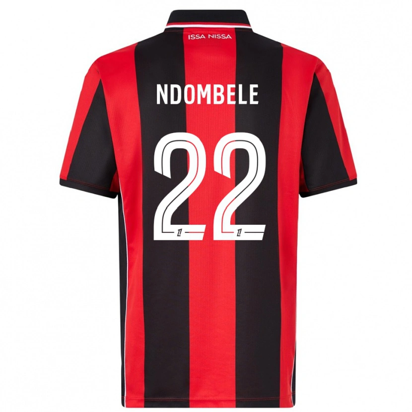 Danxen Women Tanguy Ndombélé #22 Red Black Home Jersey 2025/26 T-Shirt