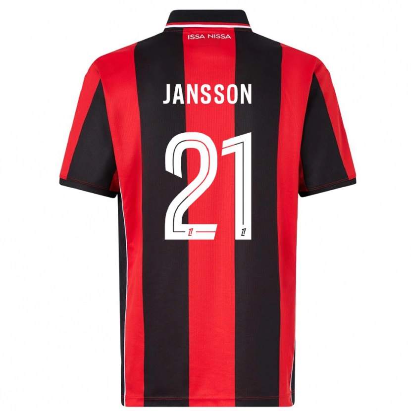 Danxen Women Isak Jansson #21 Red Black Home Jersey 2025/26 T-Shirt