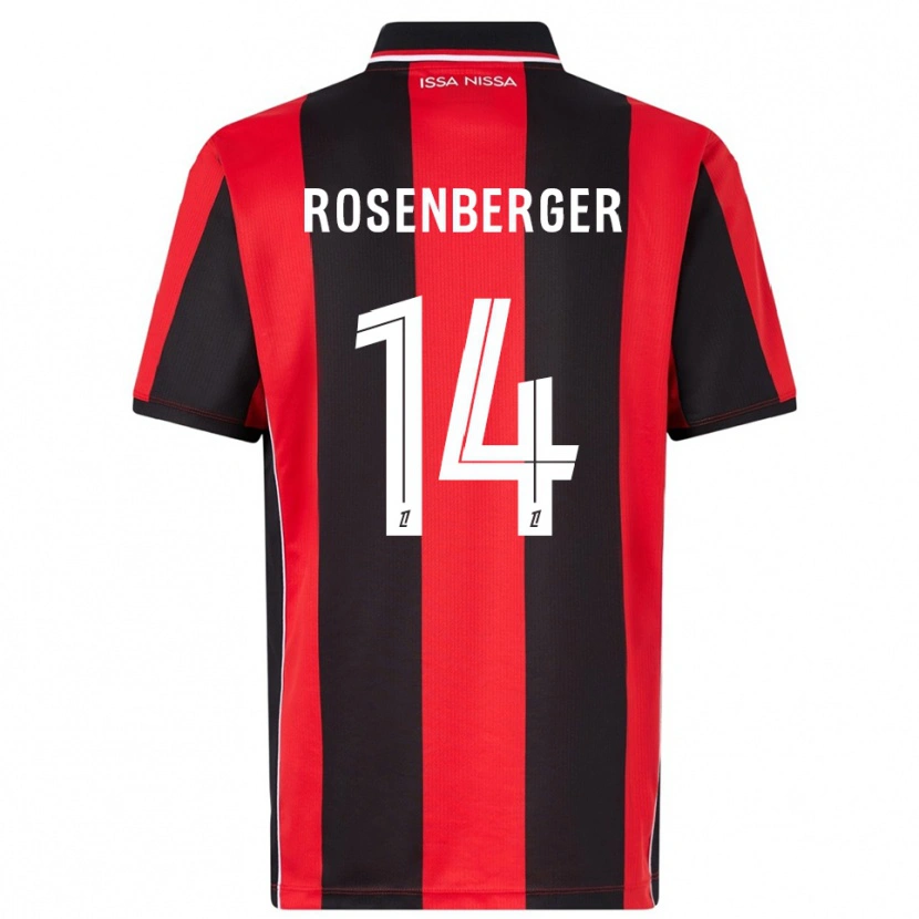 Danxen Women Léa Rosenberger #14 Red Black Home Jersey 2025/26 T-Shirt