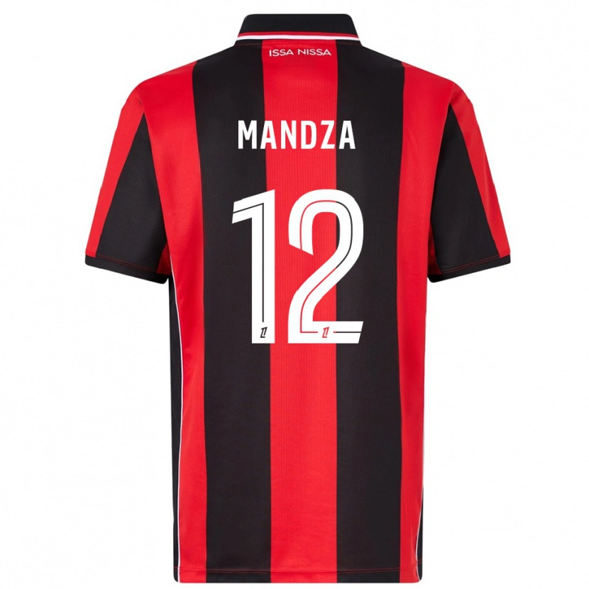 Danxen Women Xavier Mandza #12 Red Black Home Jersey 2025/26 T-Shirt