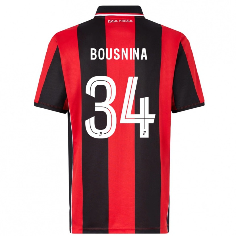 Danxen Women Farès Bousnina #34 Red Black Home Jersey 2025/26 T-Shirt