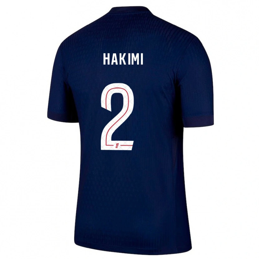 Danxen Women Achraf Hakimi #2 Navy Red Home Jersey 2025/26 T-Shirt