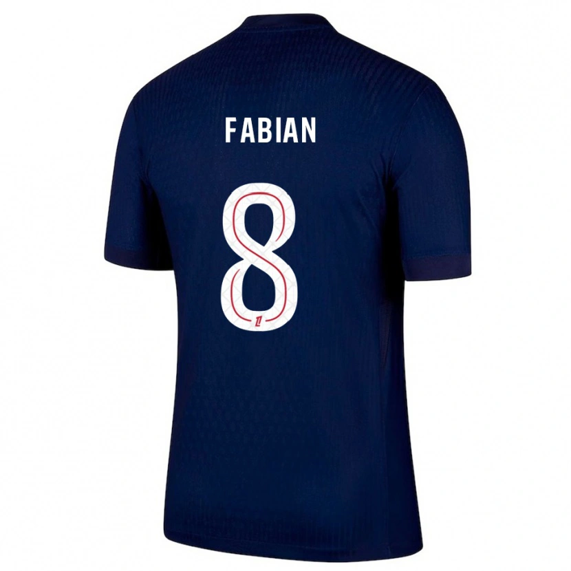 Danxen Women Fabián Ruiz #8 Navy Red Home Jersey 2025/26 T-Shirt