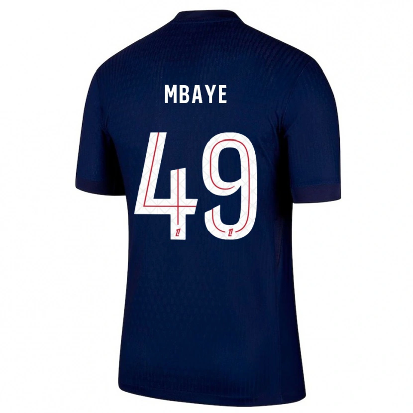 Danxen Women Ibrahim Mbaye #49 Navy Red Home Jersey 2025/26 T-Shirt