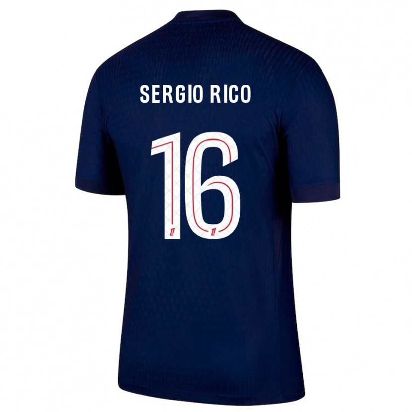 Danxen Women Sergio Rico #16 Navy Red Home Jersey 2025/26 T-Shirt