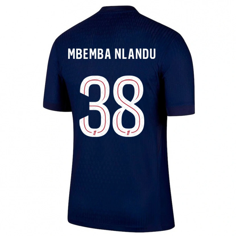 Danxen Women Emmanuel Mbemba #38 Navy Red Home Jersey 2025/26 T-Shirt