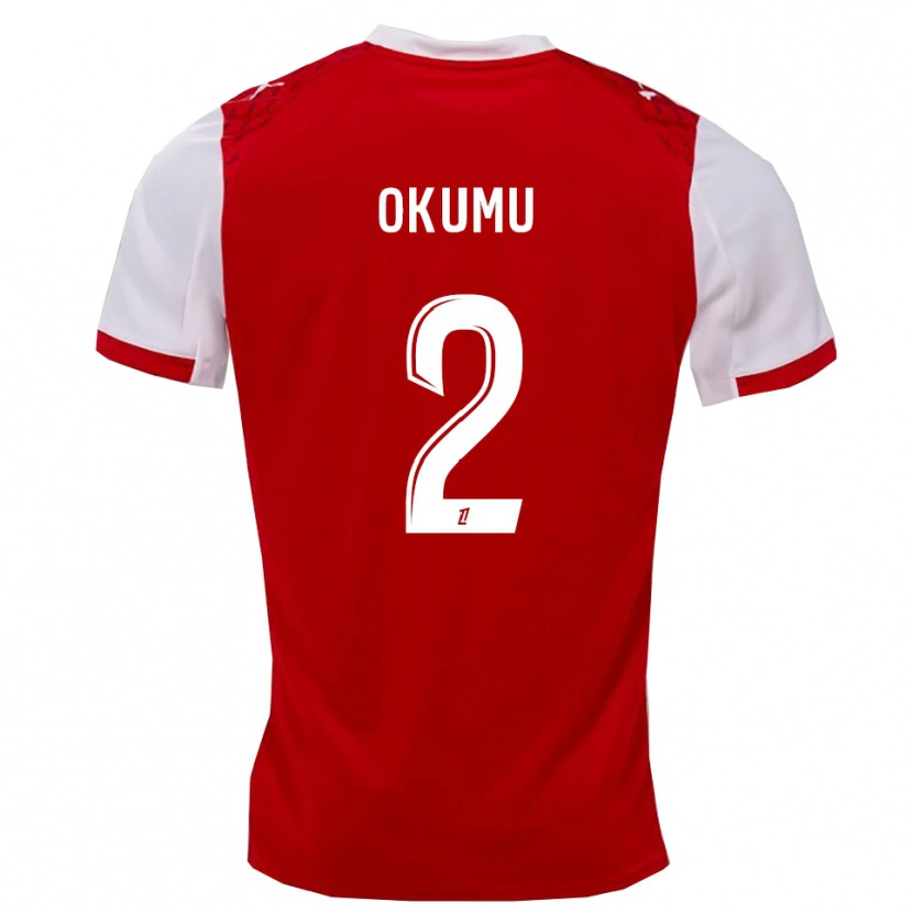 Danxen Women Joseph Okumu #2 Red White Home Jersey 2025/26 T-Shirt