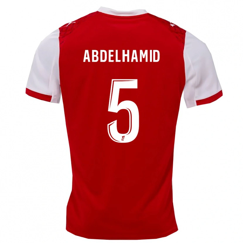 Danxen Women Yunis Abdelhamid #5 Red White Home Jersey 2025/26 T-Shirt