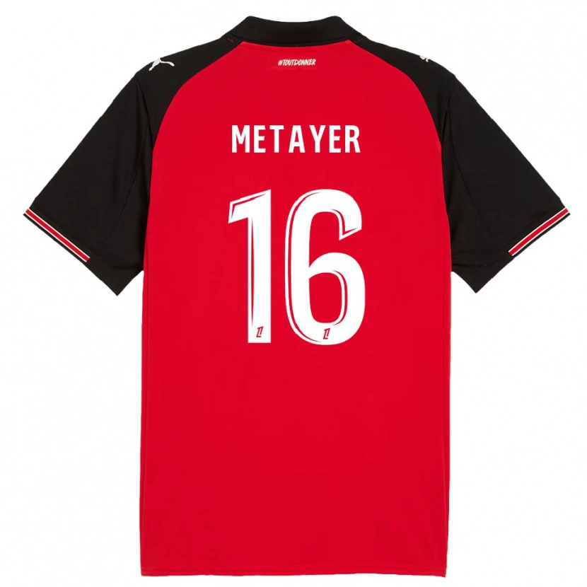 Danxen Women Maxence Metayer #16 Red Black Home Jersey 2025/26 T-Shirt