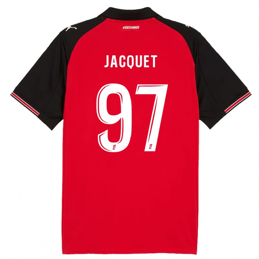 Danxen Women Jérémy Jacquet #97 Red Black Home Jersey 2025/26 T-Shirt