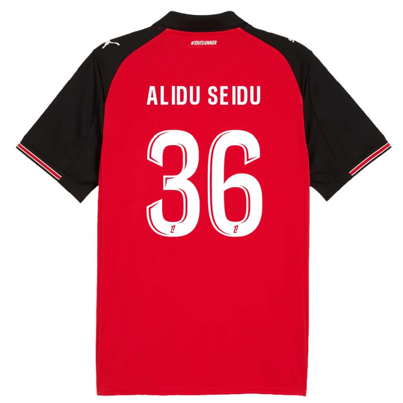 Danxen Women Alidu Seidu #36 Red Black Home Jersey 2025/26 T-Shirt