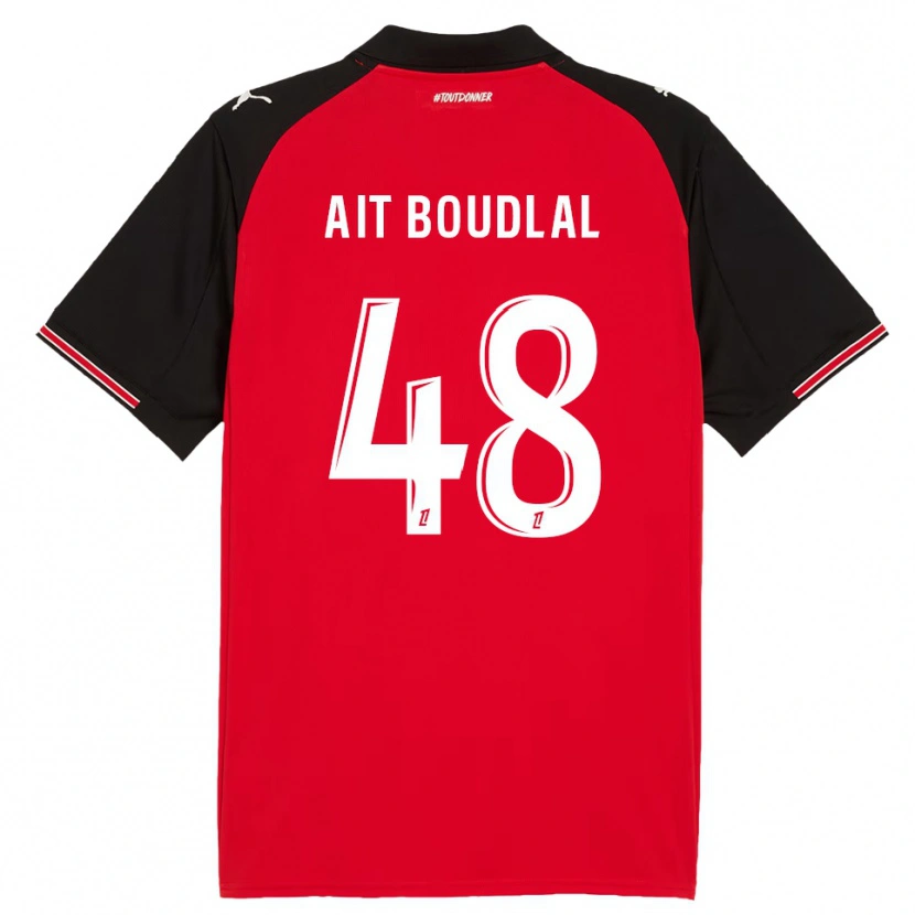 Danxen Women Abdelhamid Ait Boudlal #48 Red Black Home Jersey 2025/26 T-Shirt