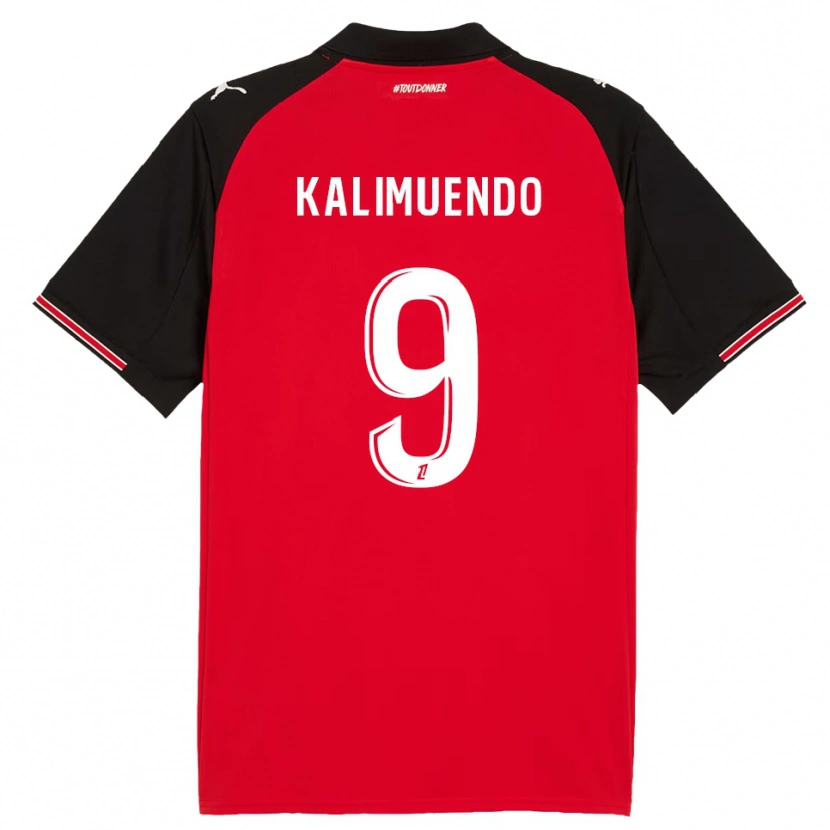Danxen Women Arnaud Kalimuendo #9 Red Black Home Jersey 2025/26 T-Shirt