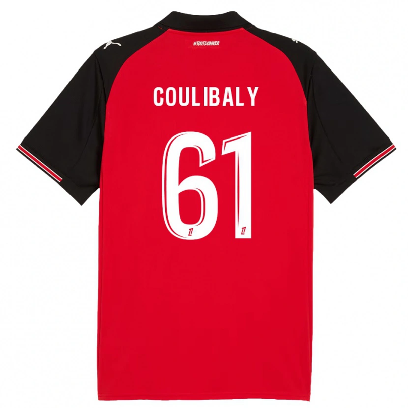 Danxen Women Joël-Emmanuel Coulibaly #61 Red Black Home Jersey 2025/26 T-Shirt