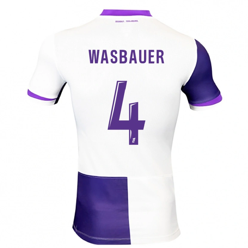 Danxen Women Nicolas Wasbauer #4 Purple White Home Jersey 2025/26 T-Shirt