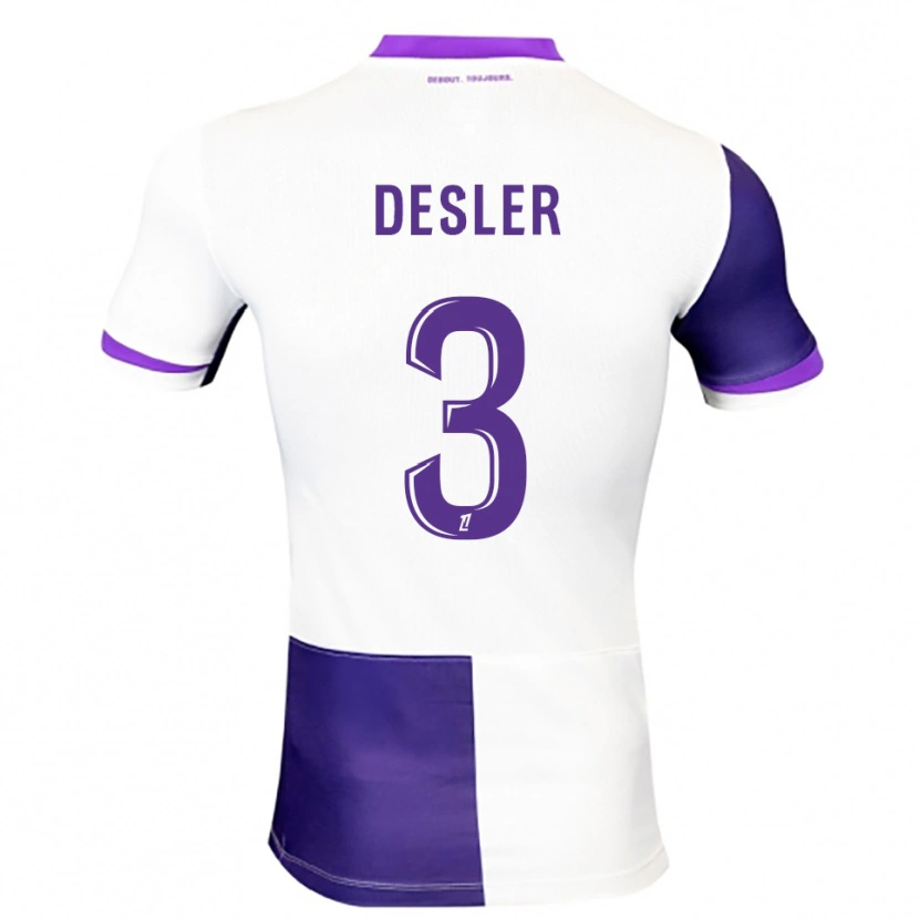 Danxen Women Mikkel Desler #3 Purple White Home Jersey 2025/26 T-Shirt