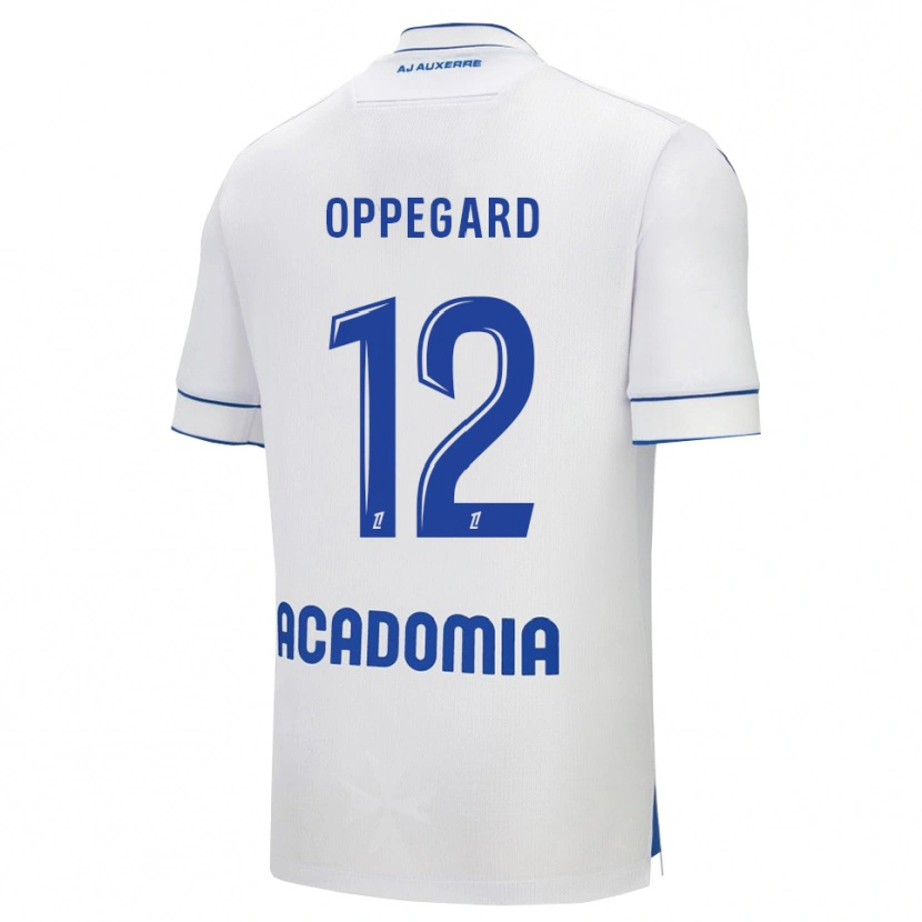 Danxen Women Fredrik Oppegård #12 White Blue Home Jersey 2025/26 T-Shirt