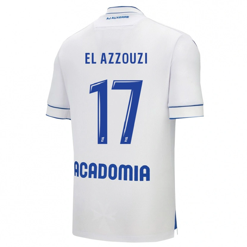 Danxen Women Oussama El Azzouzi #17 White Blue Home Jersey 2025/26 T-Shirt