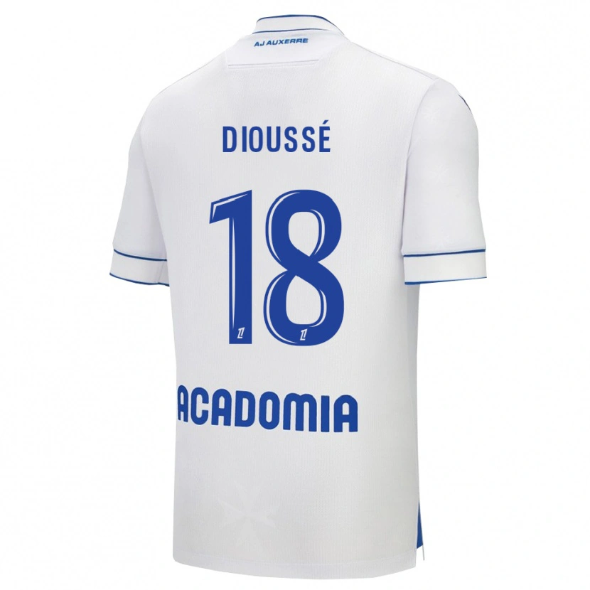 Danxen Women Assane Dioussé #18 White Blue Home Jersey 2025/26 T-Shirt