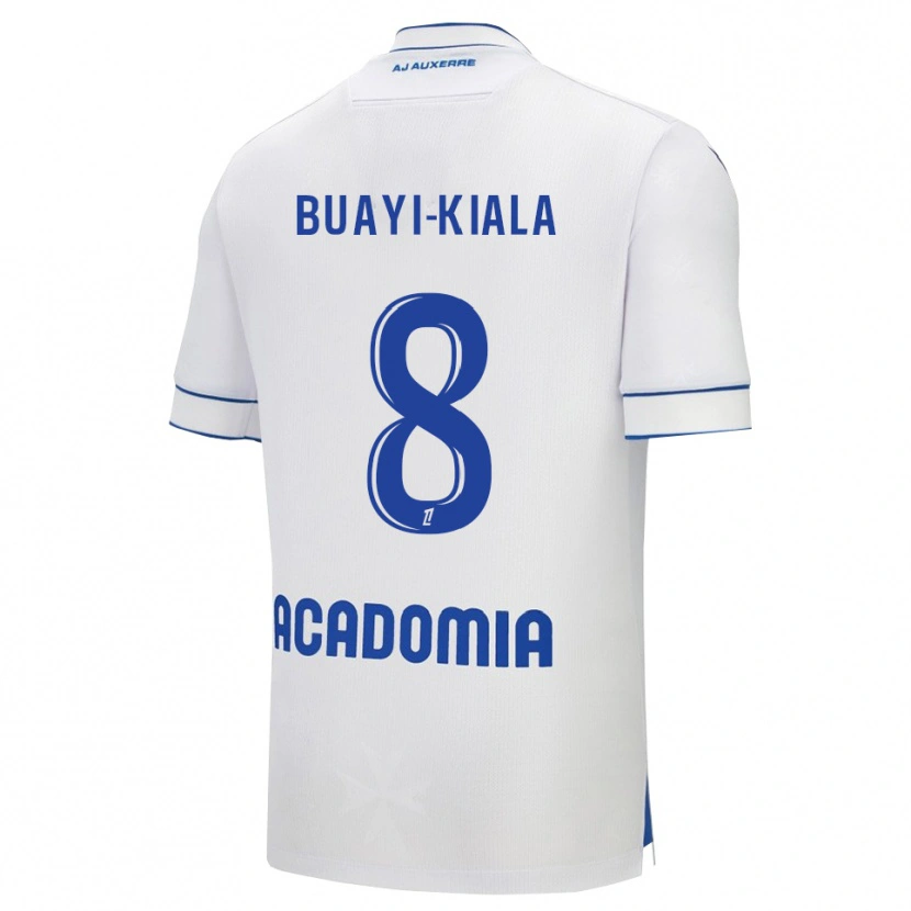 Danxen Women Nathan Buayi-Kiala #8 White Blue Home Jersey 2025/26 T-Shirt