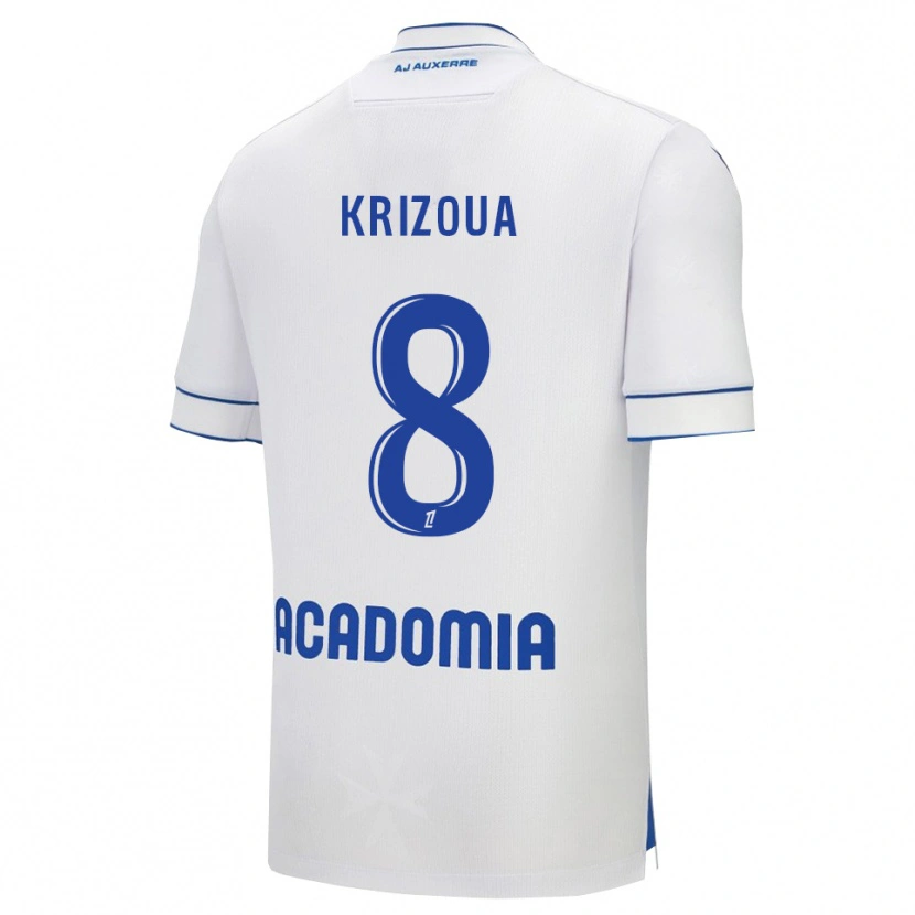 Danxen Women Alvin Krizoua #8 White Blue Home Jersey 2025/26 T-Shirt