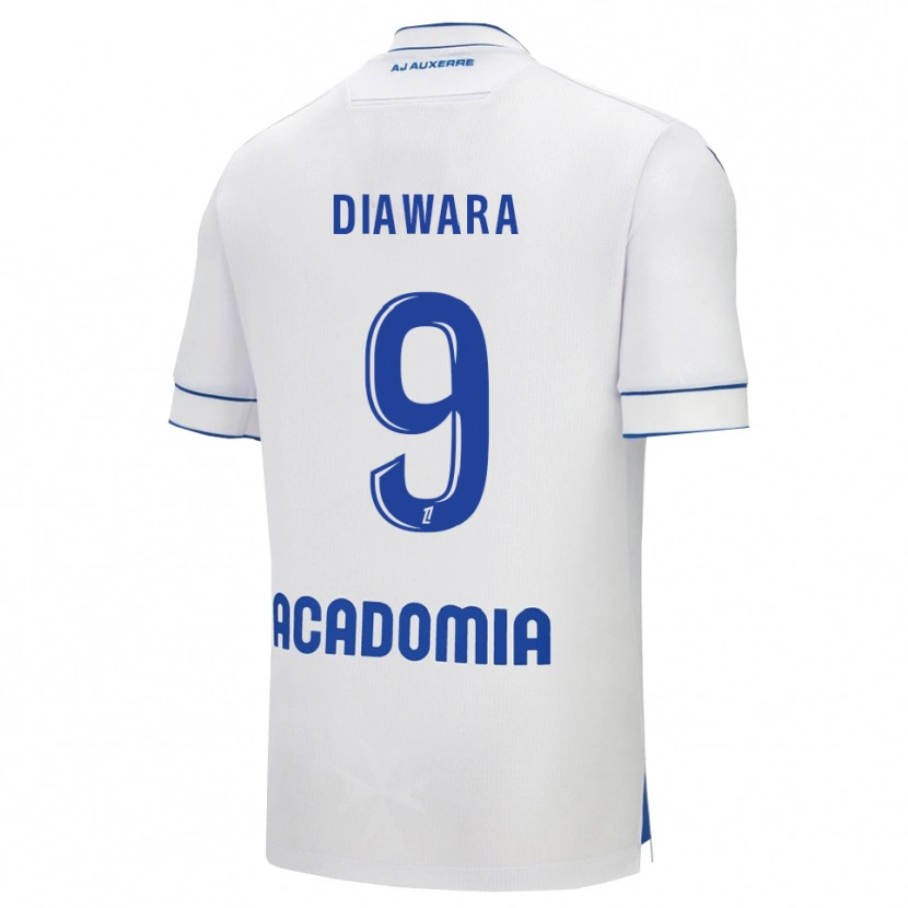 Danxen Women Tidiane Diawara #9 White Blue Home Jersey 2025/26 T-Shirt