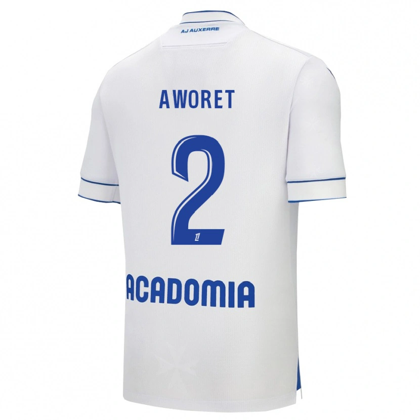 Danxen Women Fausther Aworet #2 White Blue Home Jersey 2025/26 T-Shirt
