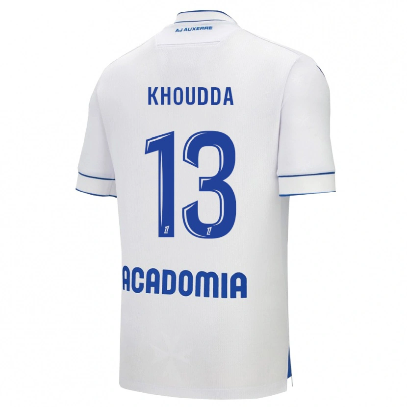 Danxen Women Youssef Khoudda #13 White Blue Home Jersey 2025/26 T-Shirt