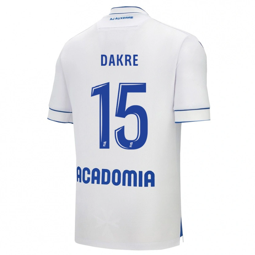 Danxen Women Valentin Dakre #15 White Blue Home Jersey 2025/26 T-Shirt