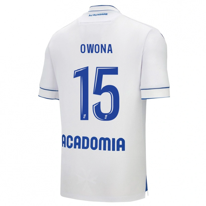 Danxen Women Elijah Owona #15 White Blue Home Jersey 2025/26 T-Shirt
