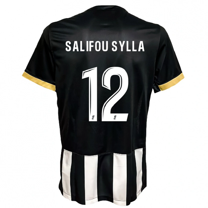 Danxen Women Salifou Sylla #12 Black  White Home Jersey 2025/26 T-Shirt