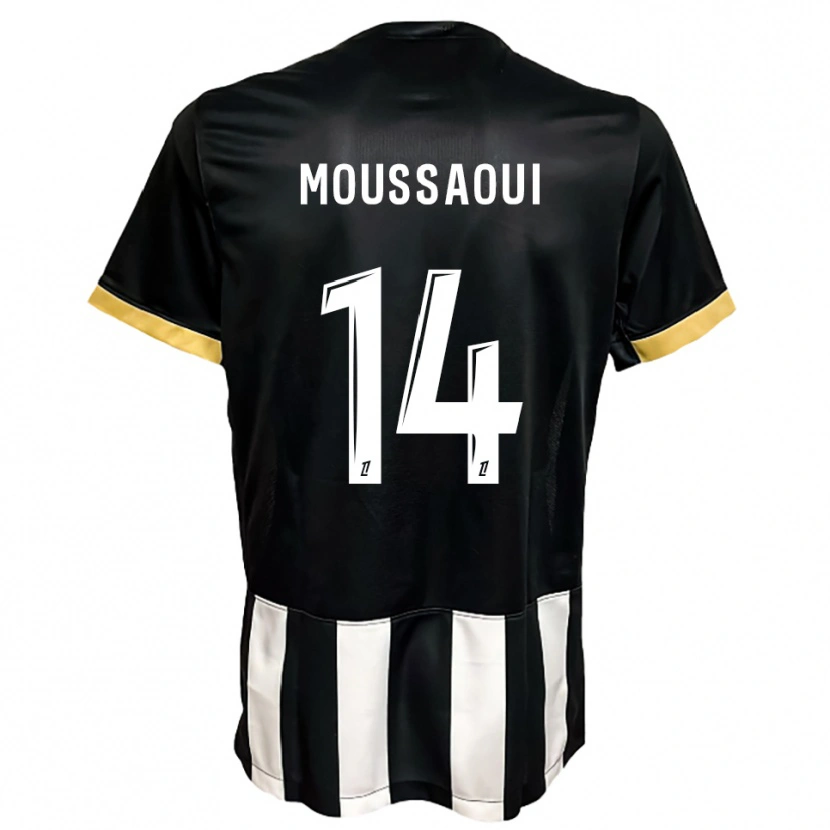 Danxen Women Amine Moussaoui #14 Black  White Home Jersey 2025/26 T-Shirt