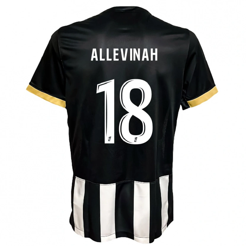 Danxen Women Jim Allevinah #18 Black  White Home Jersey 2025/26 T-Shirt