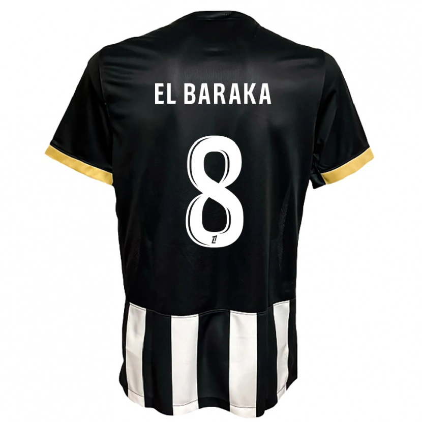 Danxen Women Jibril El Baraka #8 Black  White Home Jersey 2025/26 T-Shirt
