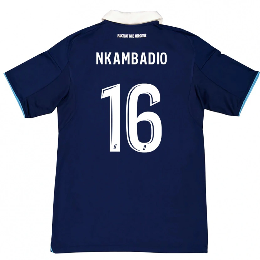 Danxen Women Obed Nkambadio #16 Dark Blue White Home Jersey 2025/26 T-Shirt