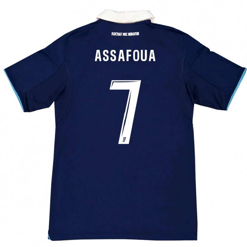 Danxen Women Nolhan Assafoua #7 Dark Blue White Home Jersey 2025/26 T-Shirt