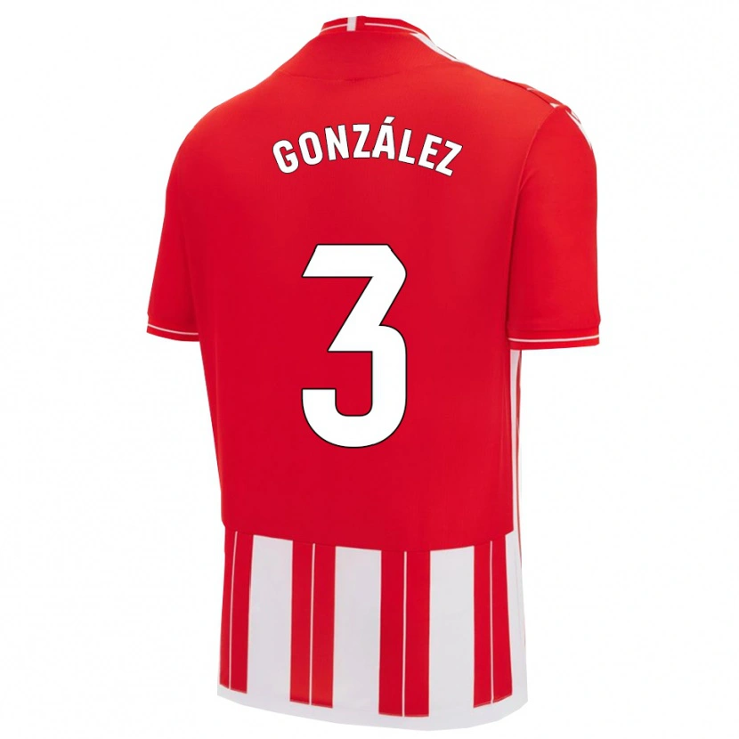 Danxen Women Edgar González #3 Red White Home Jersey 2025/26 T-Shirt