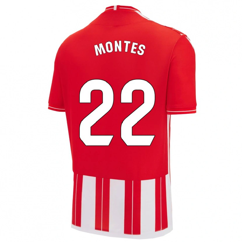 Danxen Women César Montes #22 Red White Home Jersey 2025/26 T-Shirt