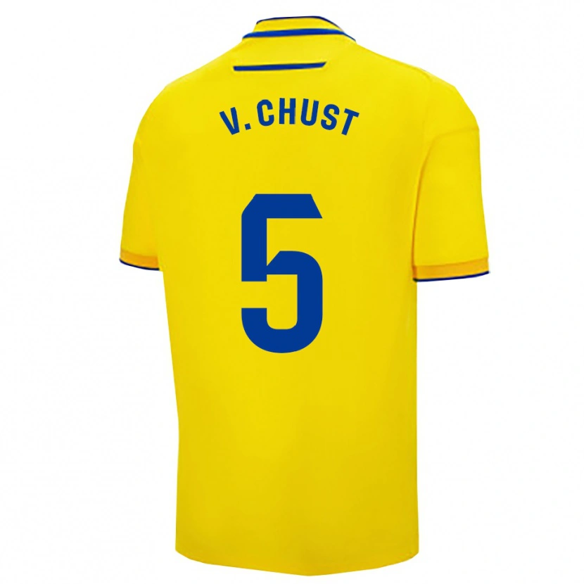 Danxen Women Víctor Chust #5 Yellow Navy Home Jersey 2025/26 T-Shirt