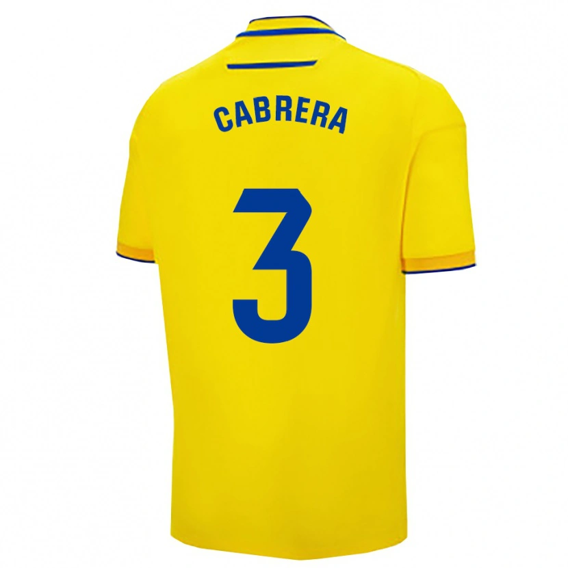 Danxen Women Julio Cabrera #3 Yellow Navy Home Jersey 2025/26 T-Shirt