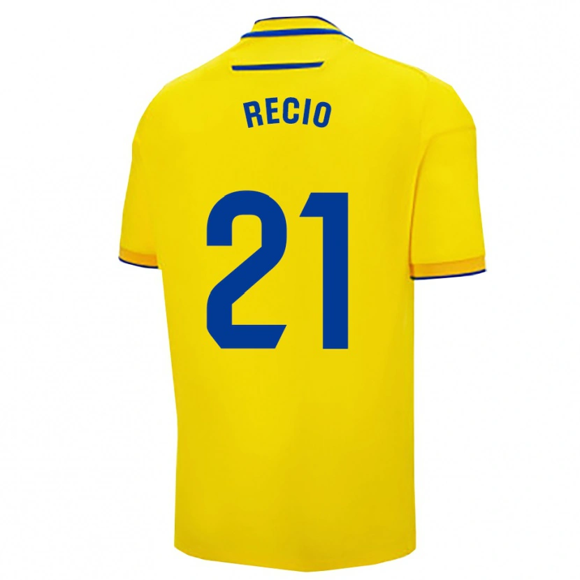 Danxen Women Iker Recio #21 Yellow Navy Home Jersey 2025/26 T-Shirt