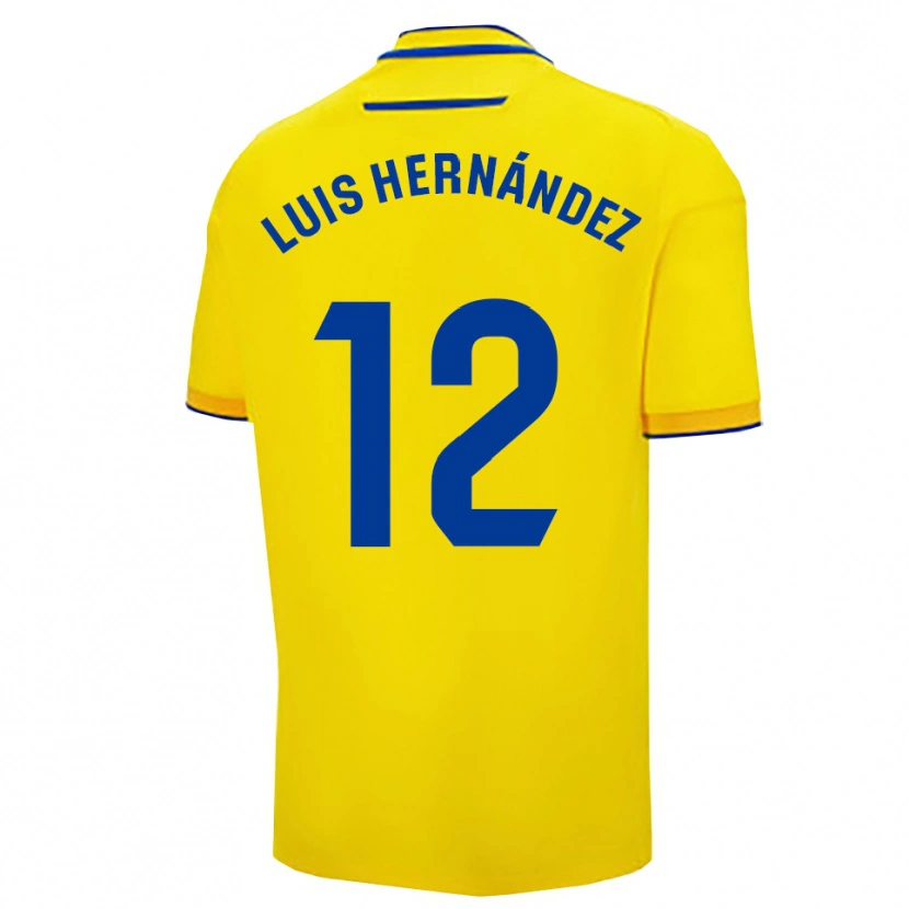 Danxen Women Luis Hernández #12 Yellow Navy Home Jersey 2025/26 T-Shirt